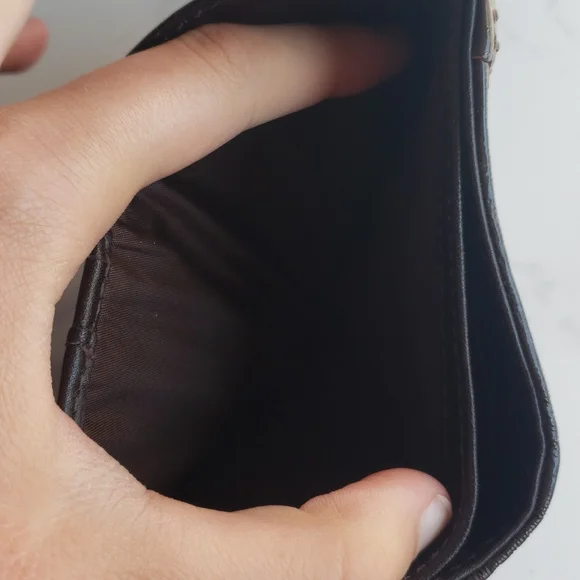 Coach wallet with logo fabric and a button snap close - Picture 5 of 11